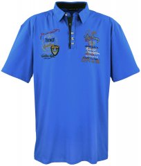 Lavecchia 3101 Printed Jersey Poloshirt Royal Blue
