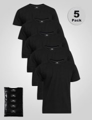 D555 Smartly T-shirt girocollo Nero confezione da 5