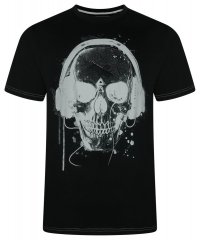 Kam Jeans 5811 T-shirt con stampa teschio Nero