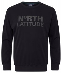 North Latitude 53123 Felpa con logo Nero