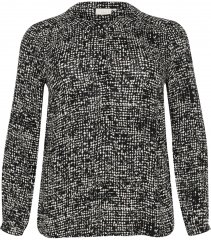 Kaffe Curve Mila Ami Blusa Nero/Turtledove