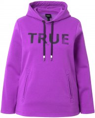 Ulla Popken TRUE Lettering Hoodie Neon Red