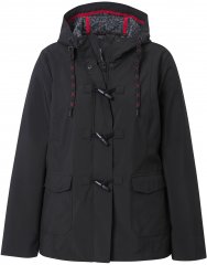 Ulla Popken HYPRAR Toggle Button Microfleece Lined Jacket Black