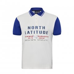 North Latitude Polo Short Sleeve Blue And White 