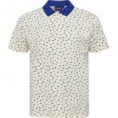 North Latitude Polo Pique Printed Off-White TALL