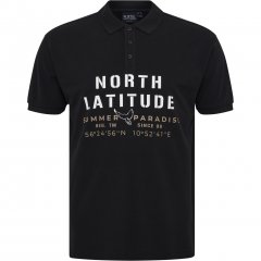 North Latitude Polo Pique Short Sleeve Black