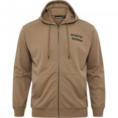 North Latitude Hoodie with Zipper Dark Sand