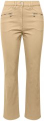 Ulla Popken Mony Tapered Leg Zip Pocket Pants Dark Putty
