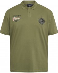 North Latitude 61129 Polo Piqué con Ricamo sul Petto Verde Oliva