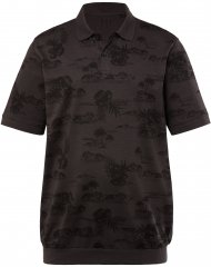 JP1880 Pique with All-over Print Polo Shirt TALL Black