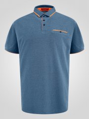 D555 Harvey Pique with Jacquard Collar & Cuffs Polo Teal
