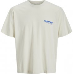 Jack & Jones Fold Crew Neck T-Shirt Antique White