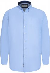 D555 Richard Camicia Oxford A Maniche Lunghe TALL Azzurro Cielo