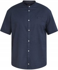 North Latitude 61109 Camicia a Maniche Corte con Collo alla Coreana Blu Marino