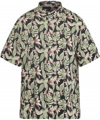 North Latitude 61357 Camicia in Viscosa con Stampa All-Over Nero