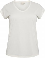 Kaffe Curve Lina V-Neck T-Shirt White