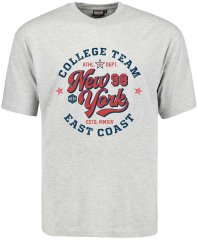 Adamo Motivshirt Comfort Fit College Grey