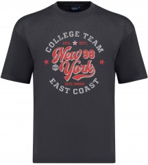 Adamo Motivshirt Comfort Fit College Anthracite