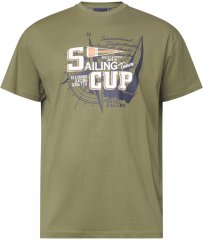 North Latitude 61119 T-Shirt Con Stampa Verde Oliva