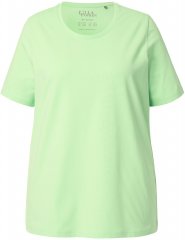 Ulla Popken Essential Round Neck Stretch Tee Light Green