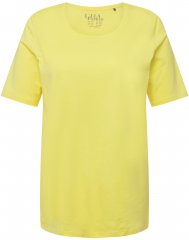 Ulla Popken Essential Round Neck Stretch Tee Lemon Yellow