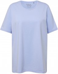 Ulla Popken Essential Round Neck Stretch Tee Sky Blue