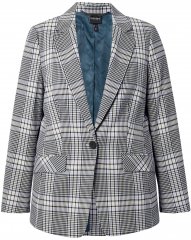 Ulla Popken Blazer A Quadri Verde