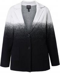 Ulla Popken Blazer In Maglia Con Sfumatura Di Colore Nero/Bianco