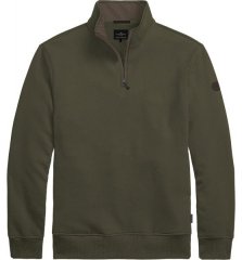 Double Outfitters MTOP-1163 Felpa con mezza zip Kaki