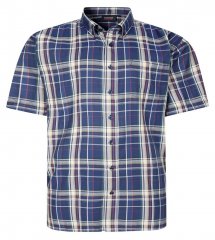 Espionage SH447 Camicia a quadri blu navy
