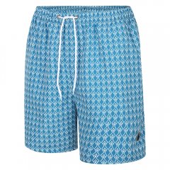 Espionage SW094 Pantaloncini da Bagno con Stampa Geometrica Blu