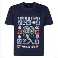 Espionage T448 adventure t-shirt stampata grigio ardesia