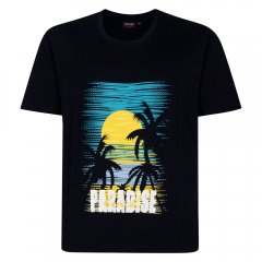 Espionage T448 paradise t-shirt stampata blu navy