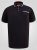 D555 Potts Jersey Polo With Jacquard Collar & Cuffs Nero - Polo - Polo Uomo Taglie Forti