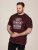 D555 Baldwin Grumpy Old Man Club Print Crew Neck T-shirt Burgundy/ Black Twist - Magliette - Magliette Uomo Taglie Forti