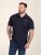 D555 Reid AOP Polo With Jacquard Collar, Pocket And Cuffs Blu navy - Polo - Polo Uomo Taglie Forti