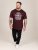 D555 Baldwin Grumpy Old Man Club Print Crew Neck T-shirt Burgundy/ Black Twist - Magliette - Magliette Uomo Taglie Forti