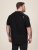 D555 Potts Jersey Polo With Jacquard Collar & Cuffs Nero - Polo - Polo Uomo Taglie Forti