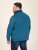 D555 Conway 1 1/4 Zip Neck Fleece Sweatshirt With Bear Logo Teal - Felpe & felpe con cappuccio - Felpe & Felpe con Cappuccio Uomo Taglie Forti