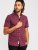 D555 Hillcrest S/S Micro Ao Print Shirt Burgundy - Camicie - Camicie Taglie Forti Uomo