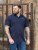D555 Reid AOP Polo With Jacquard Collar, Pocket And Cuffs Blu navy - Polo - Polo Uomo Taglie Forti