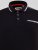 D555 Potts Jersey Polo With Jacquard Collar & Cuffs Nero - Polo - Polo Uomo Taglie Forti