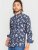 D555 Rooksey Floral Print Shirt Navy - Camicie - Camicie Taglie Forti Uomo