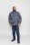 D555 Rooksey Floral Print Shirt Navy - Camicie - Camicie Taglie Forti Uomo