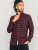 D555 Holton Dark Red Checked Flannel Shirt - Camicie - Camicie Taglie Forti Uomo