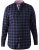 D555 Dovercourt Flannel Check Shirt Blue and Black - Camicie - Camicie Taglie Forti Uomo