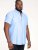 D555 James Short Sleeve Oxford Shirt Sky Blue - Camicie - Camicie Taglie Forti Uomo