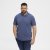 North Latitude Polo Blue Melange - Polo - Polo Uomo Taglie Forti