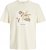 Jack & Jones Almeria Front Print Crew Neck T-Shirt Antique White - Magliette - Magliette Uomo Taglie Forti