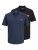 Jack & Jones Rush polo confezione da 2 nero/blu navy - Polo - Polo Uomo Taglie Forti